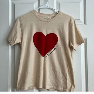 Sezane La Chamade Cream T-Shirt | Size Extra Small | NWot